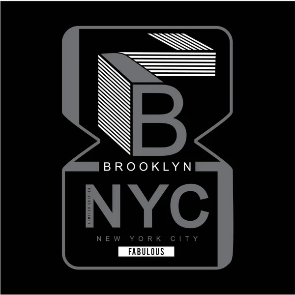 Snygg Banner Med Brooklyn New York Stad Vektor Illustration — Stock vektor