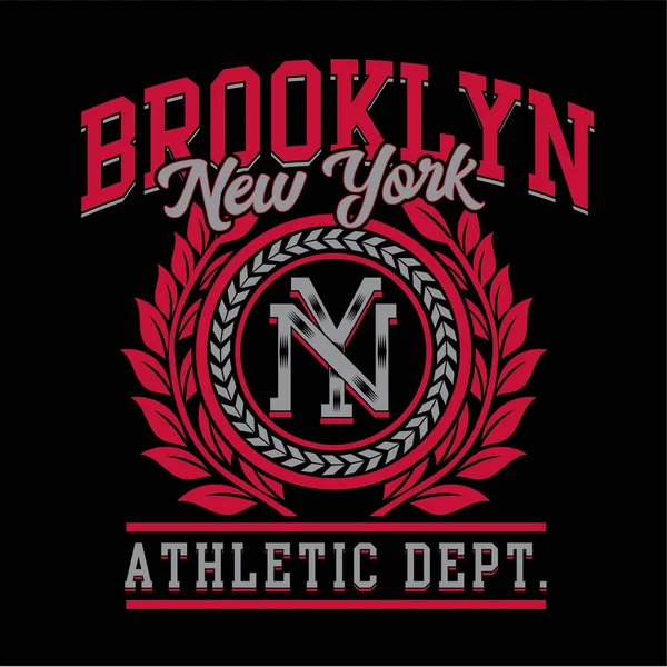 Brooklyn, New York 'lu şık pankart, vektör illüstrasyonu