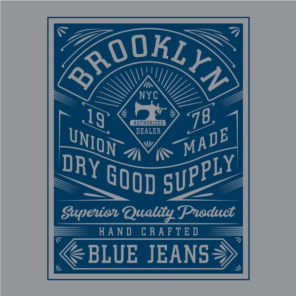 Banner Elegante Com Brooklyn Cidade Nova York Ilustração Vetorial — Vetor de Stock