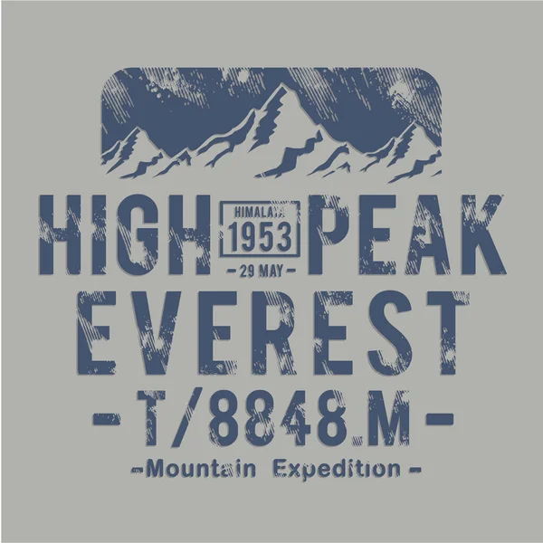Bannière Élégante Avec Inscription Haute Pointe Everest Illustration Vectorielle — Image vectorielle