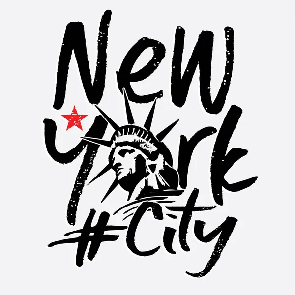 Stylový Prapor Městskými Znaky New Yorku Vektorová Ilustrace — Stockový vektor