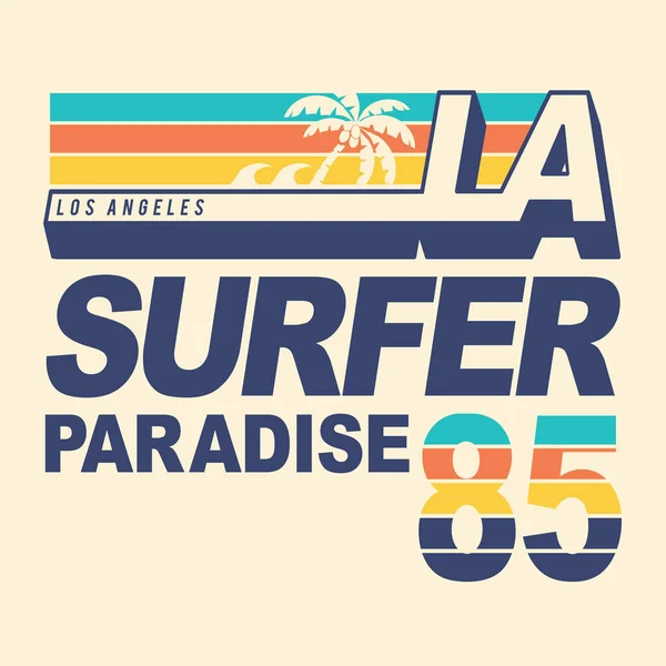 Banner Surf California Con Estilo Ilustración Vectorial — Vector de stock