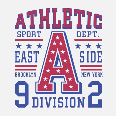 Brooklyn, New York 'lu şık pankart, vektör illüstrasyonu