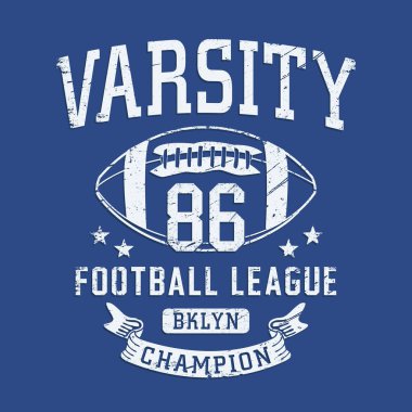 Futbol ligi yazılarıyla şık bir pankart, vektör illüstrasyonu