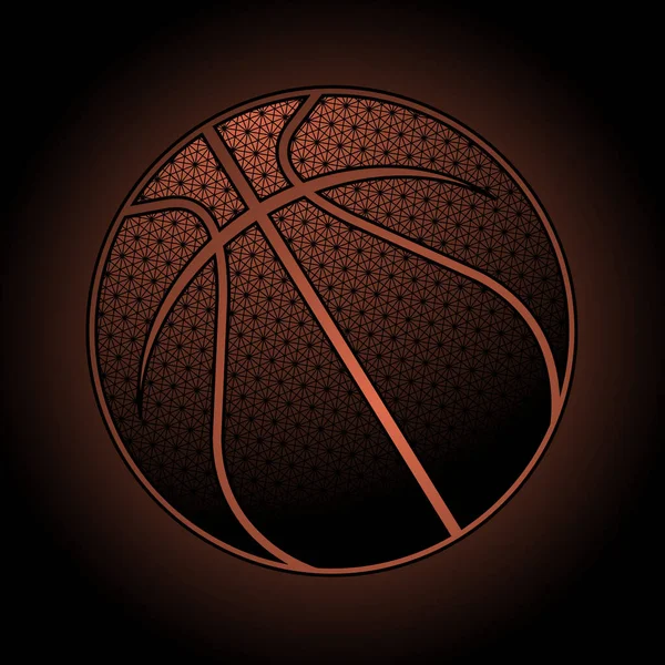 Stylish Banner Basketball Concept Vector Illustration — Stock Vector