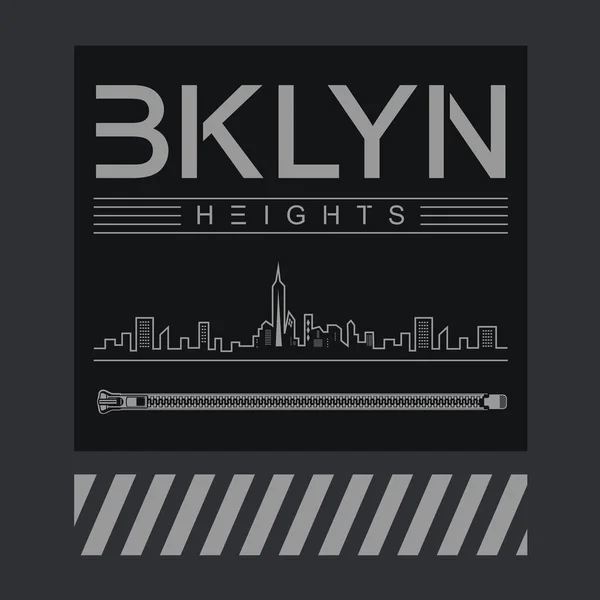Snygg Banner Med Brooklyn New York Stad Vektor Illustration — Stock vektor