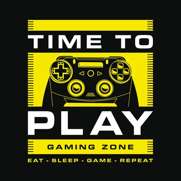 Gamepad, vektör illüstrasyonlu şık pankart