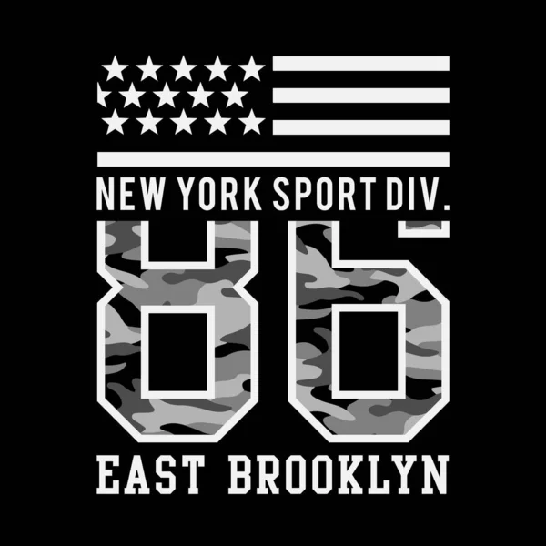 Bannière Élégante Avec New York Sport Div Illustration Vectorielle — Image vectorielle