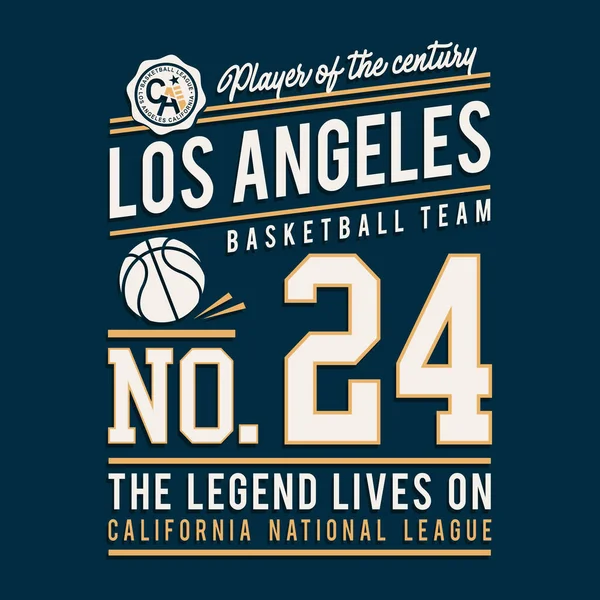 Stylisches Banner Mit Der Aufschrift Der Los Angeles Basketballmannschaft Vektorillustration — Stockvektor