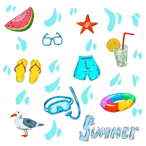 Stuff Elements Summer Time — Stock Photo, Image