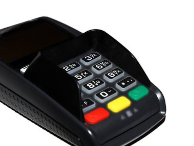 ödemeler için kartlara ya da elektronik aygıtlara bağlı mobil terminal