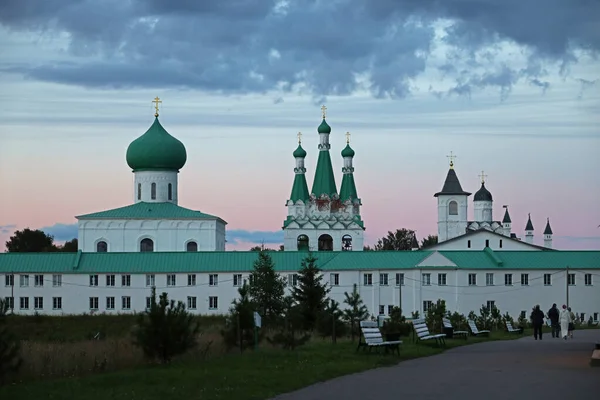 Staraya Sloboda Oblast Leningrado Rússia Julho 2020 Visita Mosteiro Alexandro — Fotografia de Stock