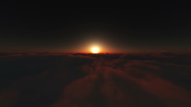 lever du soleil sur les nuages laps de temps 