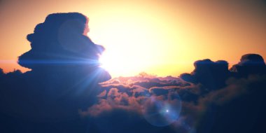 sinek yukarıdaki bulutlar günbatımı