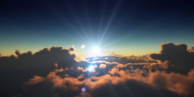 sinek yukarıdaki bulutlar günbatımı