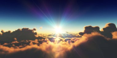 sinek yukarıdaki bulutlar günbatımı