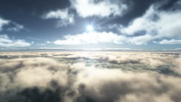 Volar Por Encima Nubes Abstracto — Vídeos de Stock