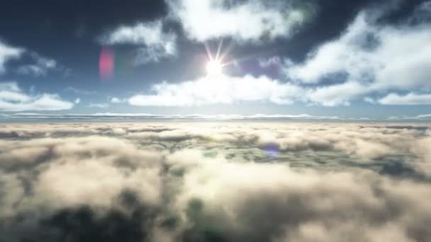 Volar Por Encima Nubes Abstracto — Vídeos de Stock