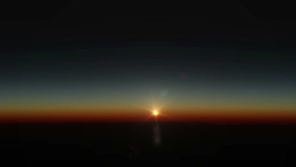 Planeta Wschód Słońca Kosmosu — Wideo stockowe
