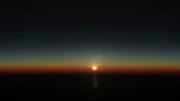 Planeta Amanecer Desde Espacio — Vídeos de Stock