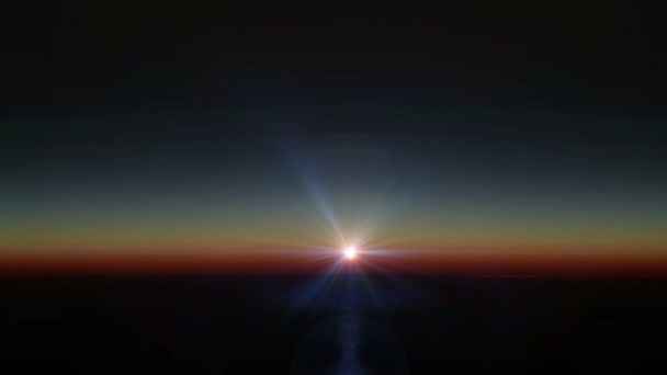 Planeta Wschód Słońca Kosmosu — Wideo stockowe