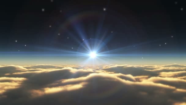Рассвет Над Облаками Абстрактный — стоковое видео