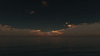 tropikal okyanus gündoğumu bulutlar