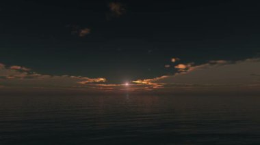 tropikal okyanus gündoğumu bulutlar