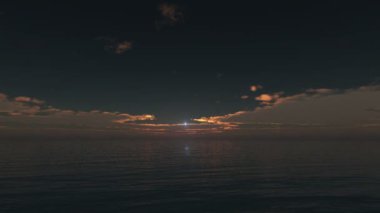 tropikal okyanus gündoğumu bulutlar