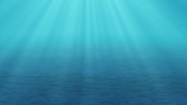 Sualtı güneş ışınları mavi