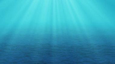 Sualtı güneş ışınları mavi