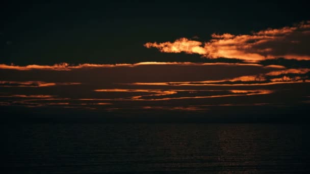 Tropischer Ozean Sonnenaufgang Wolken — Stockvideo