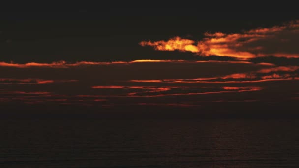 Tropischer Ozean Sonnenaufgang Wolken — Stockvideo