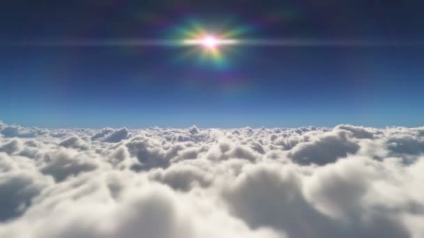 Voar Acima Sobre Nuvens — Vídeo de Stock