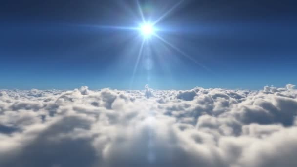 Voar Acima Sobre Nuvens — Vídeo de Stock