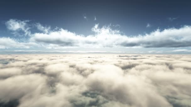 Volar Por Encima Nubes — Vídeos de Stock