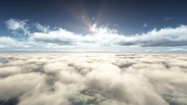 Voar Acima Sobre Nuvens — Vídeo de Stock