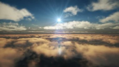 bulutlar güneş ray üzerinde uçmak