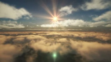 bulutlar güneş ray üzerinde uçmak
