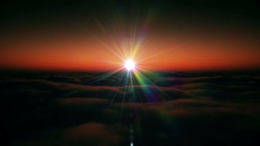 gündoğumu bulutlar güneş ray üzerinde