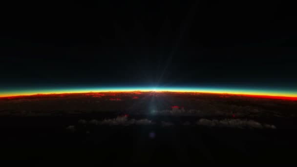 Planeta Amanecer Desde Espacio — Vídeo de stock