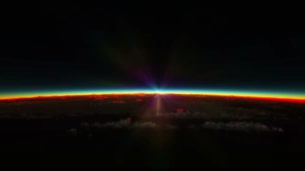 Planet Soluppgång Från Rymden — Stockvideo