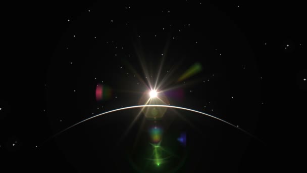 从太空升起的行星 — 图库视频影像