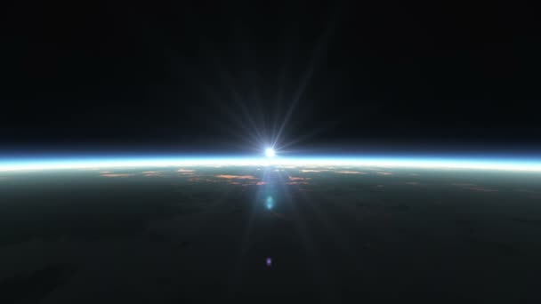 宇宙からの惑星の日の出 — ストック動画