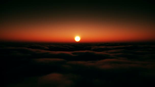 Восход Солнца Над Облаками — стоковое видео