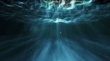 derin sualtı soyut ray