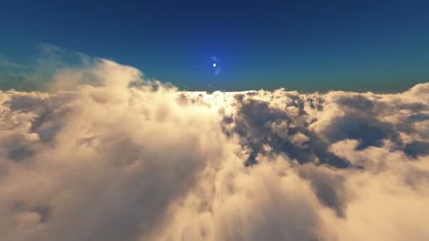 Voar Acima Sobre Nuvens — Vídeo de Stock