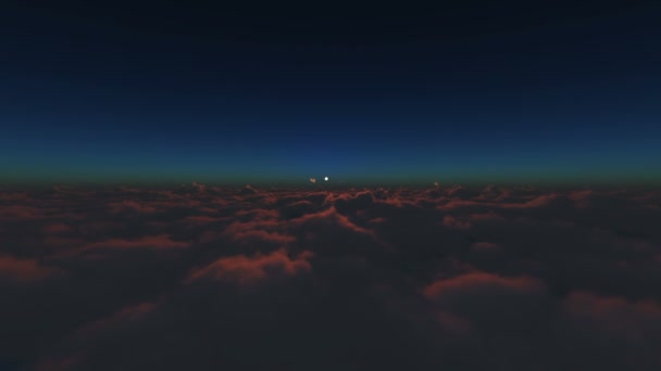 Над Облаками Восход Солнца — стоковое видео