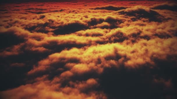 Über Wolken Sonnenuntergang — Stockvideo