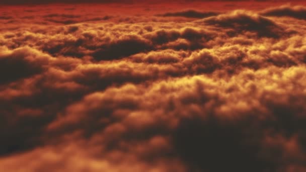 上記夕焼け雲の上 — ストック動画